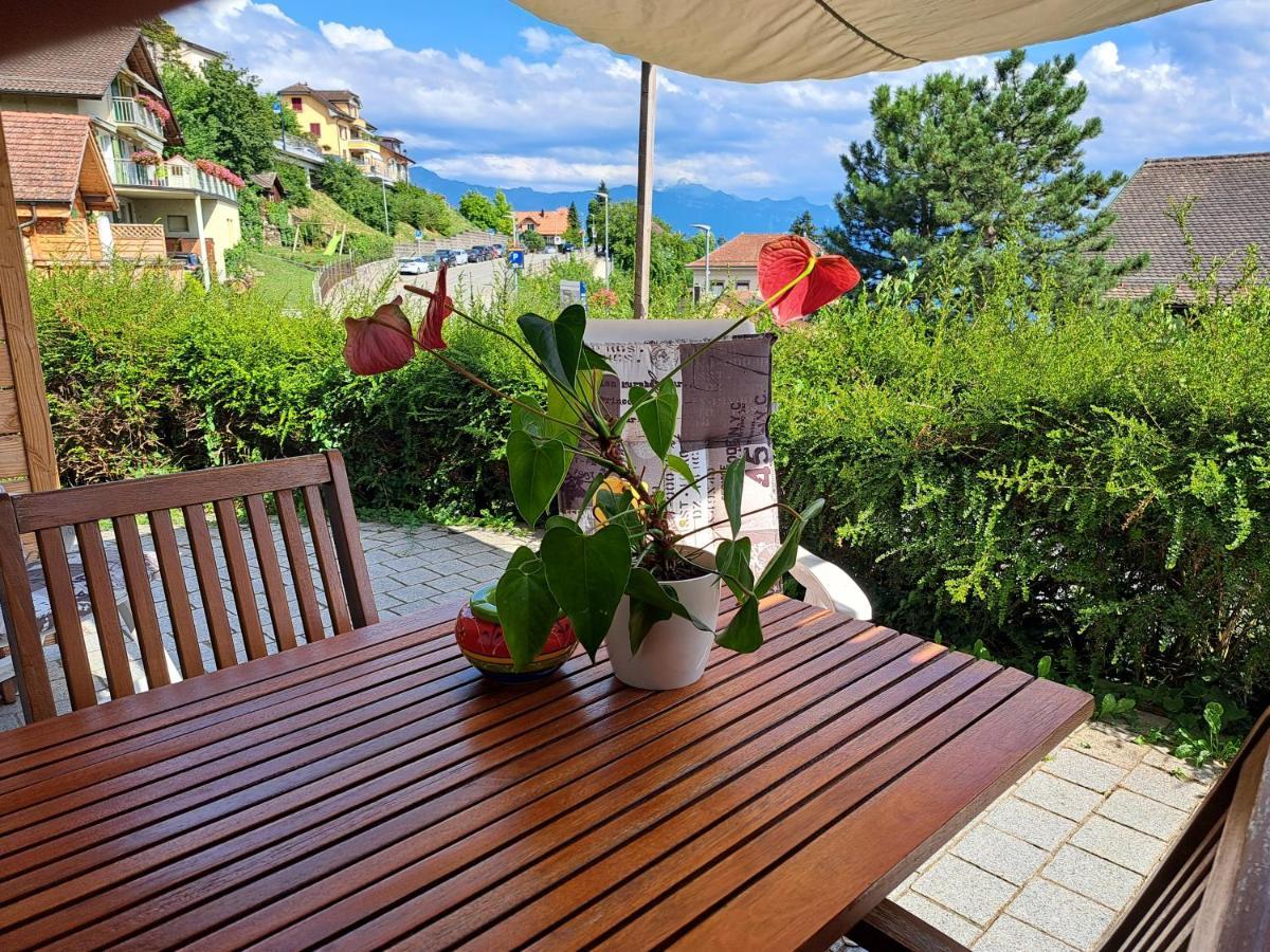 "Les Echalas" Appartement Independant Avec Cuisine En Lavaux Unesco Chexbres Ngoại thất bức ảnh